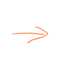 an orange arrow on a black background